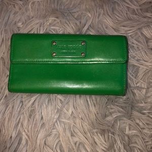 Green Kate Spade clutch